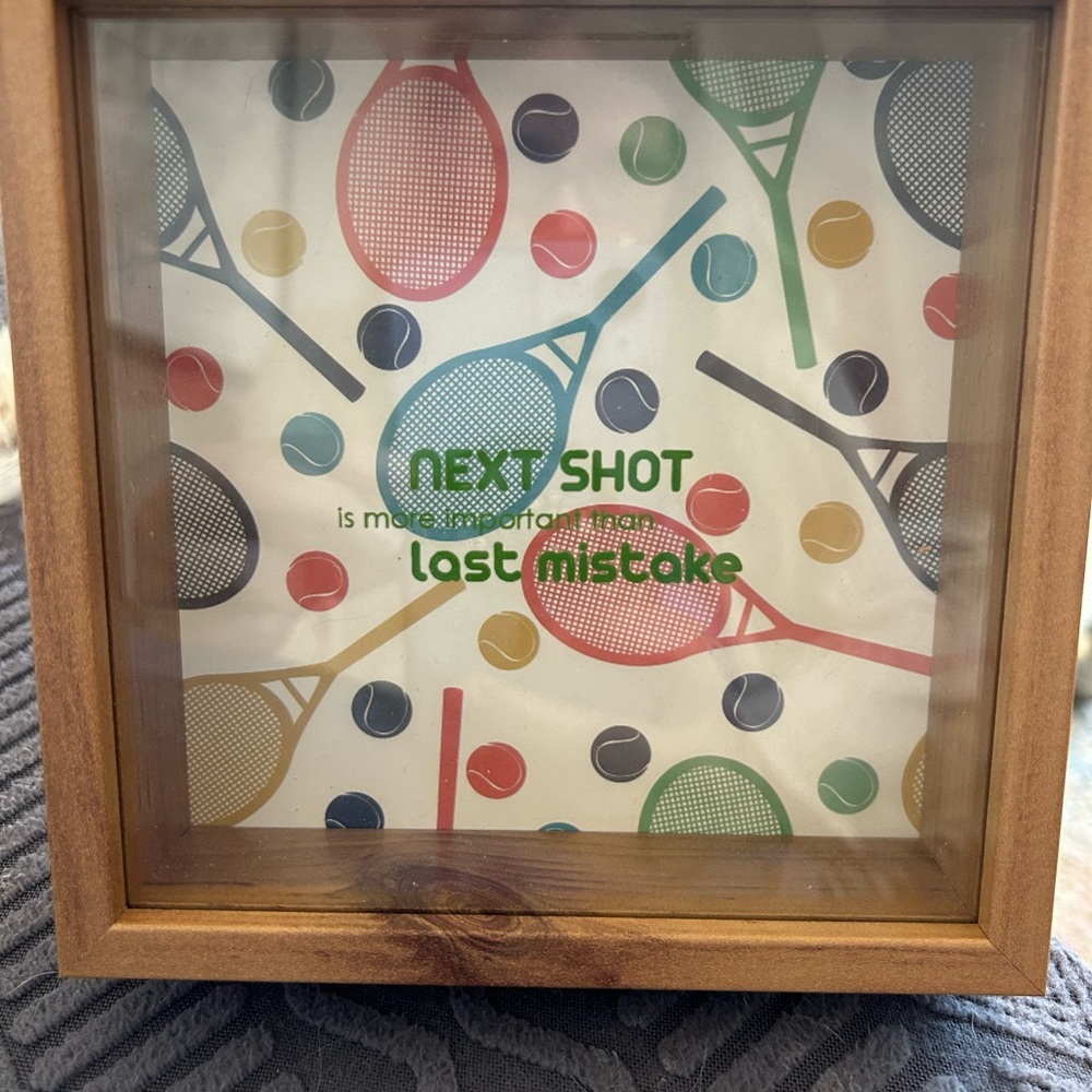 Tennis themed shadow box great gift